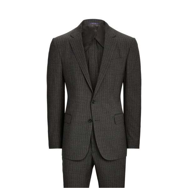Gregory Pinstripe Wool Twill Suit Purple Label 1