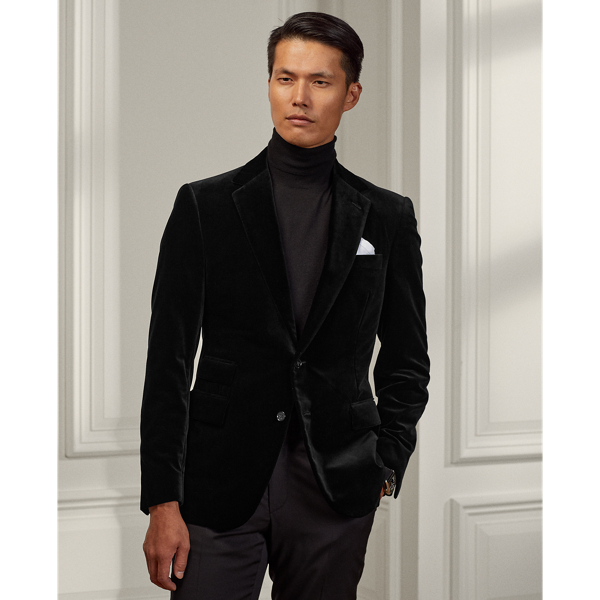 Ralph lauren black velvet jacket hotsell