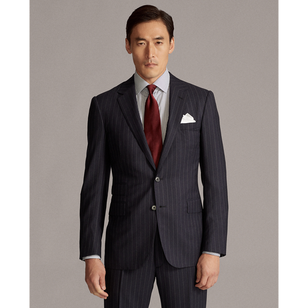 Navy Gregory Pinstripe Twill Suit Purple Label 4