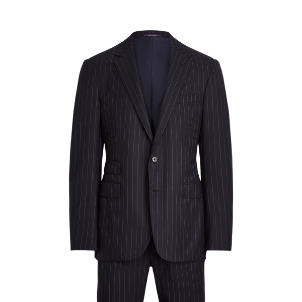 Navy Gregory Pinstripe Twill Suit Purple Label 2