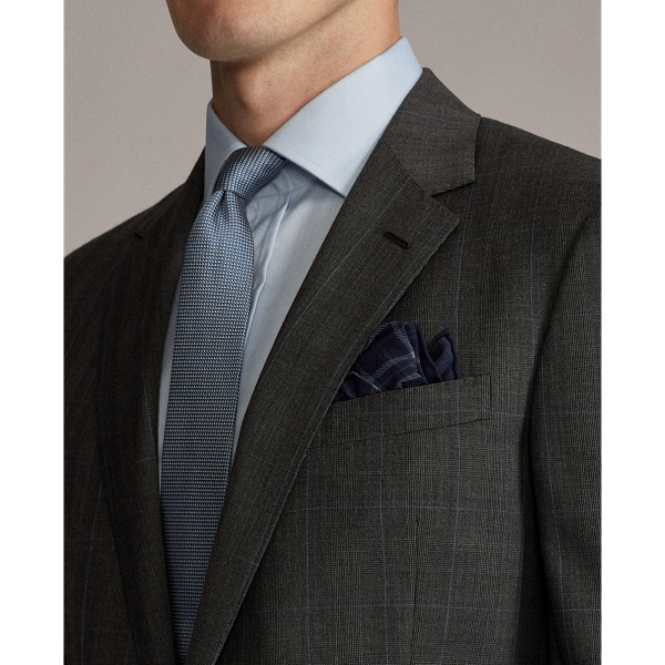 Medium Grey Gregory Glen Plaid Twill Suit Purple Label 6
