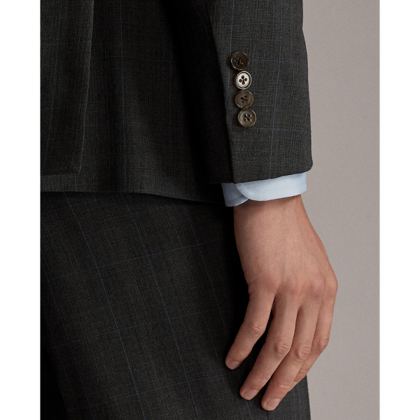 Medium Grey Gregory Glen Plaid Twill Suit Purple Label 7