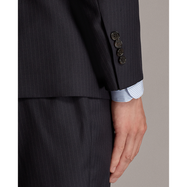 Navy / Cream Gregory Pinstripe Twill Suit Purple Label 7