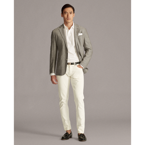 Light Grey Hadley Herringbone Wool-Blend Sport Coat Purple Label 4