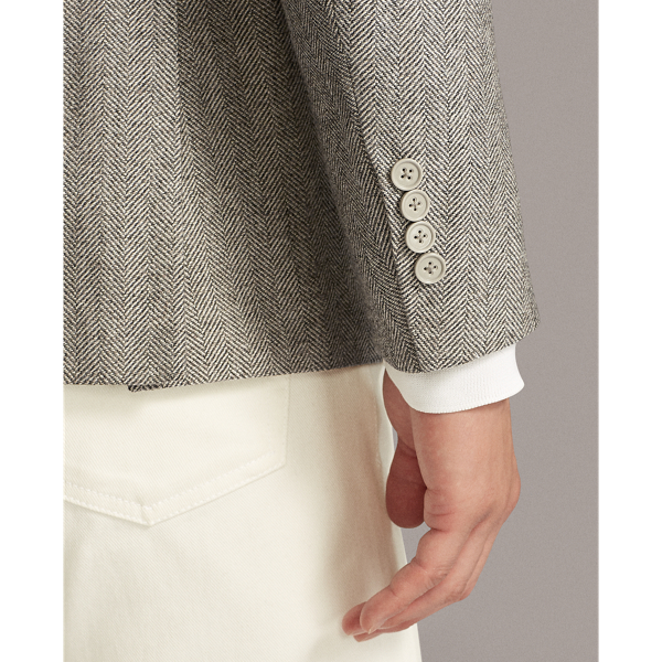 Light Grey Hadley Herringbone Wool-Blend Sport Coat Purple Label 8