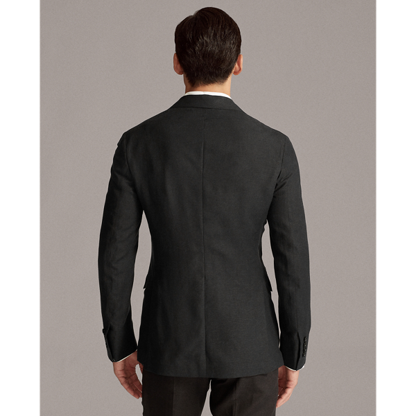 Black Hadley Silk-Linen Suit Jacket Purple Label 6