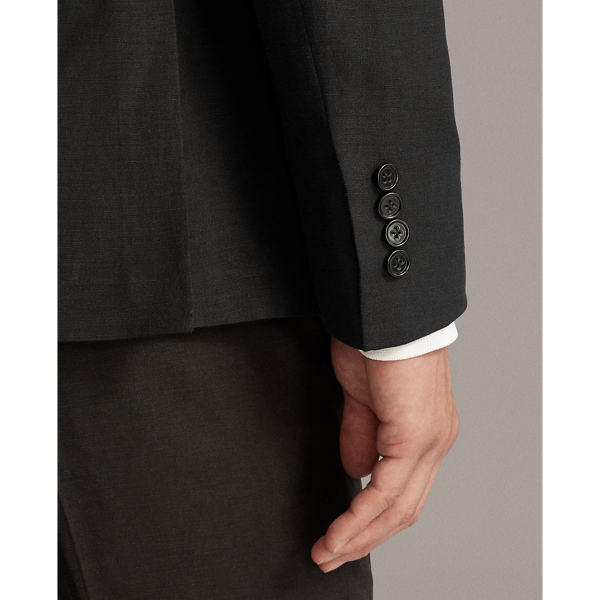 Black Hadley Silk-Linen Suit Jacket Purple Label 8