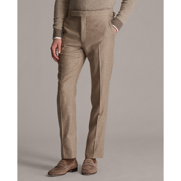 Taupe Melange Gregory Herringbone Trouser Purple Label 3