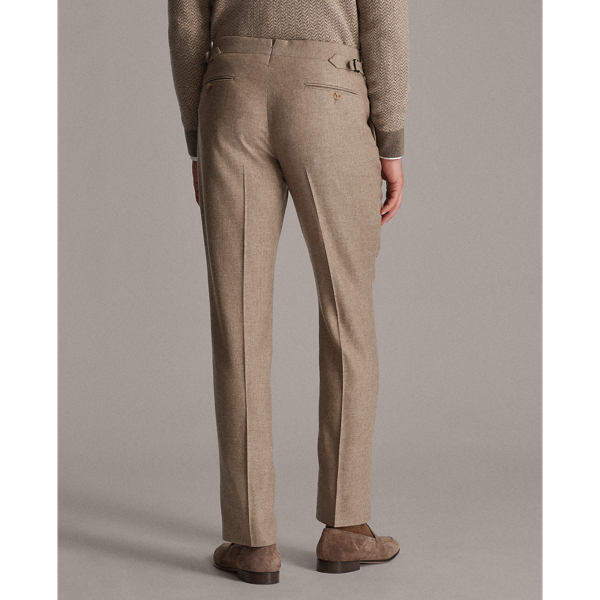Taupe Melange Gregory Herringbone Trouser Purple Label 4