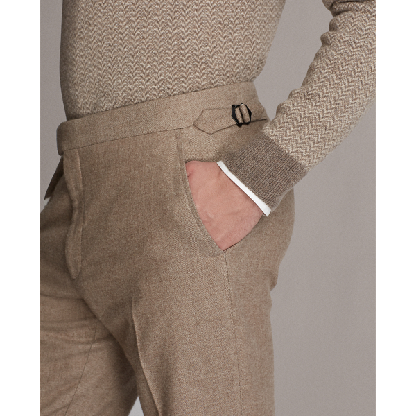 Taupe Melange Gregory Herringbone Trouser Purple Label 5