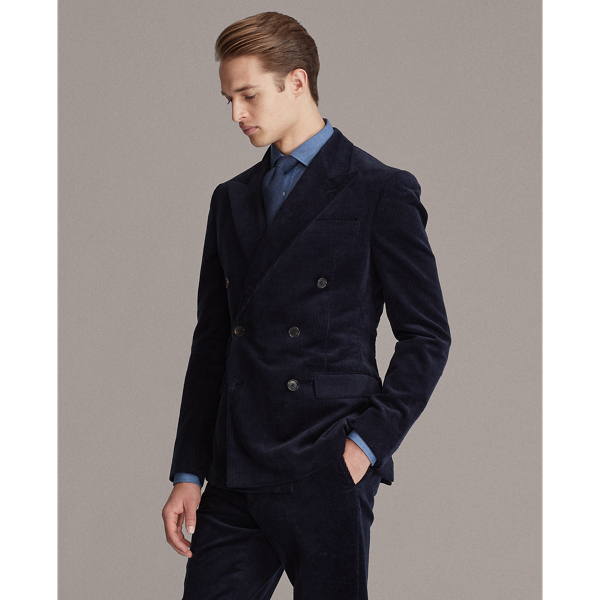 Classic Chairman Navy Kent Corduroy Suit Jacket Purple Label 5