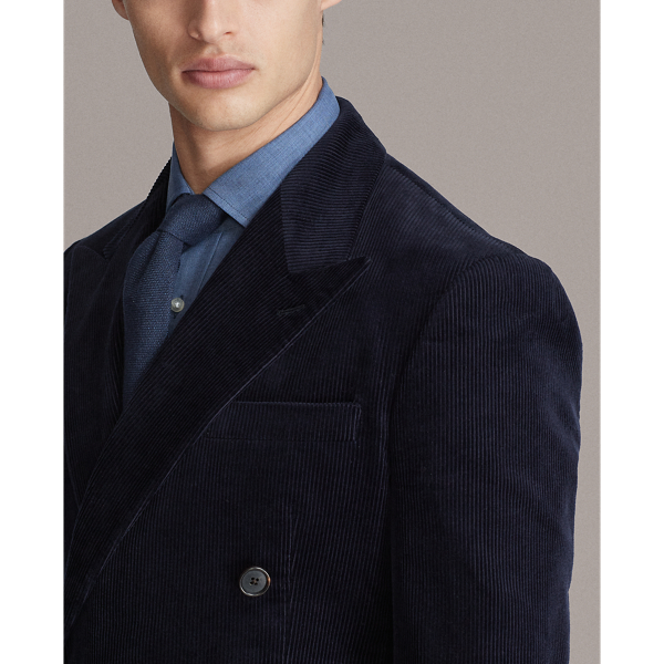 Classic Chairman Navy Kent Corduroy Suit Jacket Purple Label 7