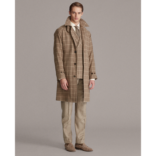 Brown Glenplaid Glen Plaid Cashmere Topcoat Purple Label 4