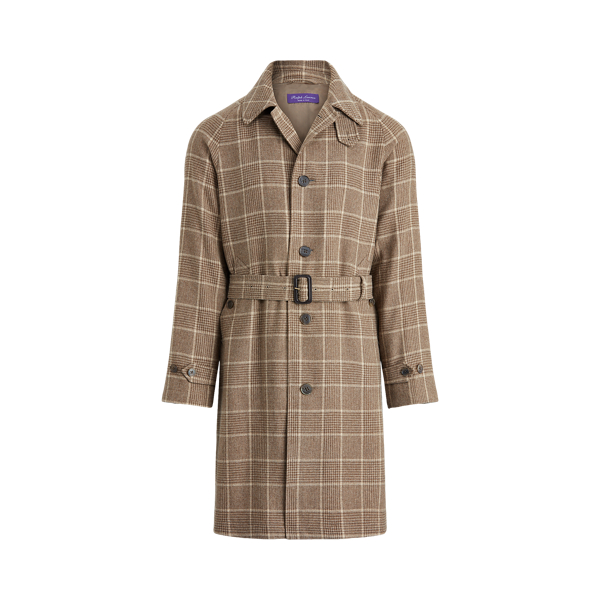Glen Plaid Cashmere Topcoat Purple Label 1