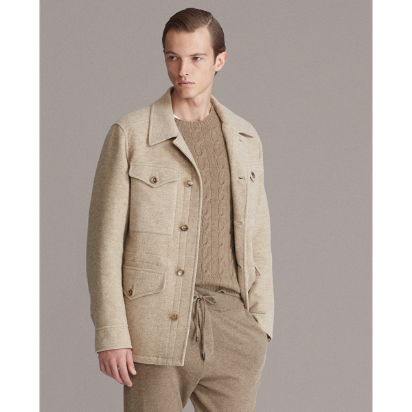 Truffle Melange Mapleton Merino Wool Field Jacket Purple Label 4