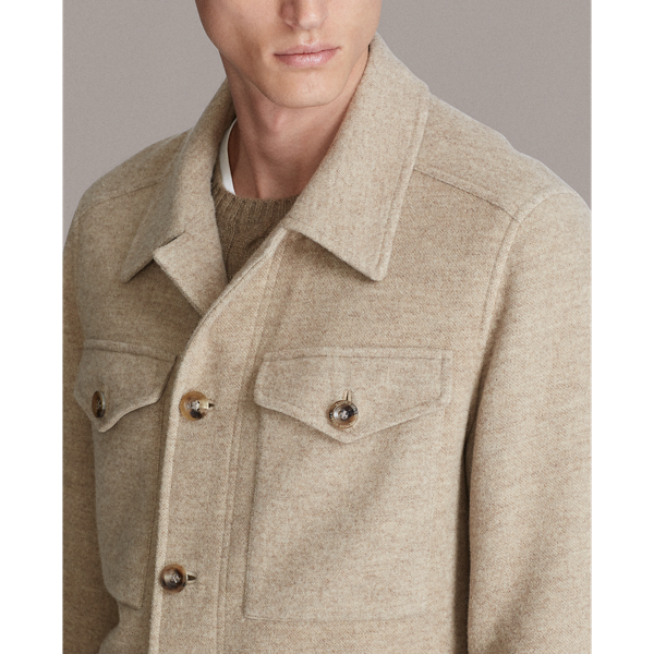 Truffle Melange Mapleton Merino Wool Field Jacket Purple Label 6