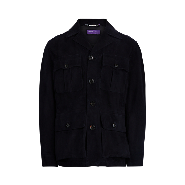 Classic Chairman Navy Edmund Suede Jacket Purple Label 2