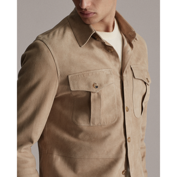 Truffle Suede Overshirt Purple Label 6