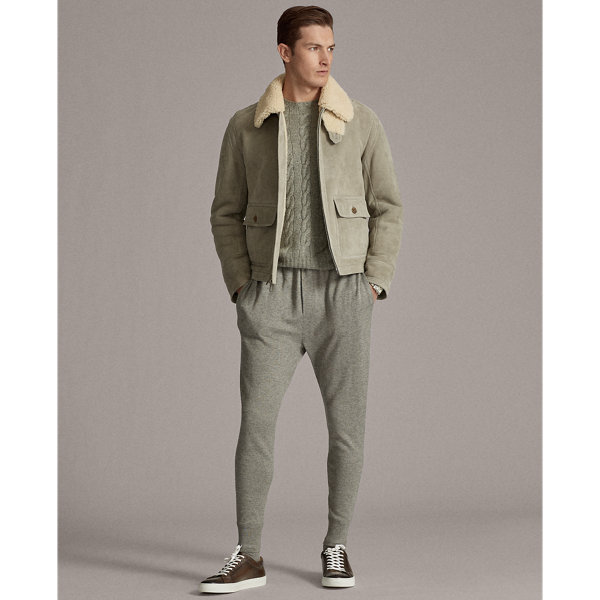Light Grey/Classic Cream Beedon Shearling Flight Jacket Purple Label 4