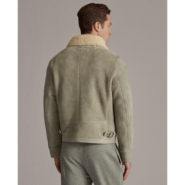 Light Grey/Classic Cream Beedon Shearling Flight Jacket Purple Label 5
