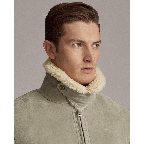 Light Grey/Classic Cream Beedon Shearling Flight Jacket Purple Label 6