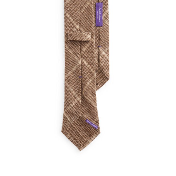 Brown Glenplaid Glen Plaid Cashmere Tie Purple Label 2