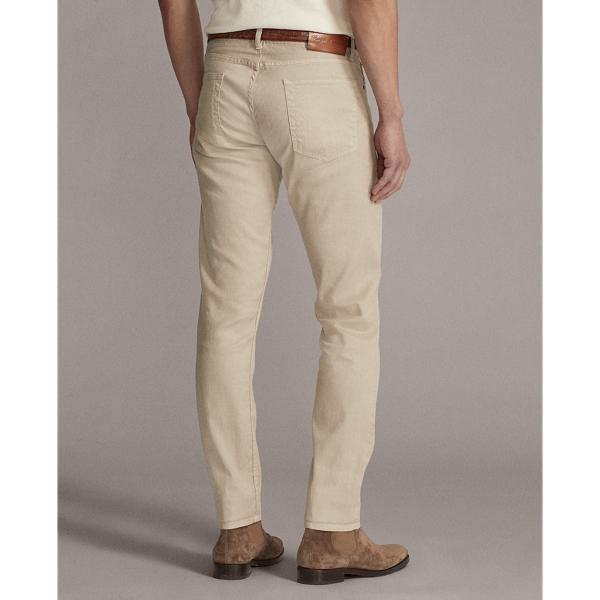 Truffle Slim Fit Linen-Cotton Stretch Jean Purple Label 6
