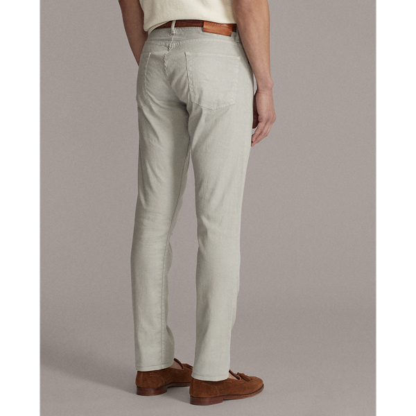 Athletic Grey Slim Fit Linen-Cotton Stretch Jean Purple Label 6