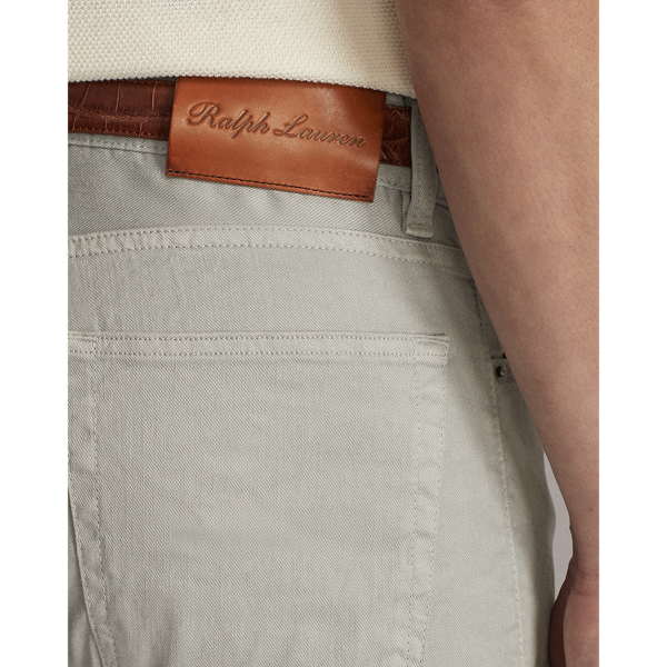 Athletic Grey Slim Fit Linen-Cotton Stretch Jean Purple Label 7