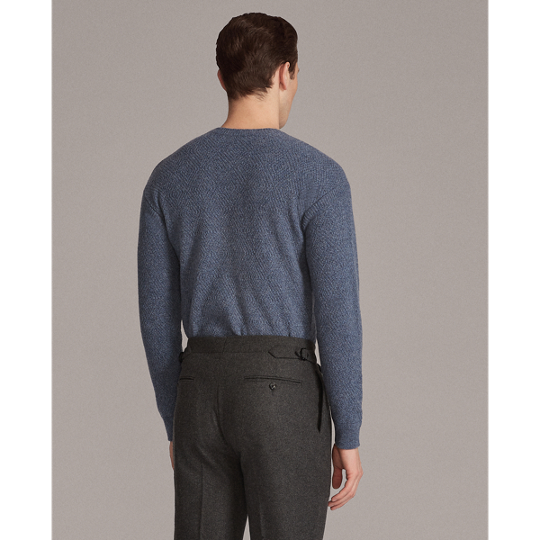 Supply Blue Melange Cashmere Crewneck Jumper Purple Label 5