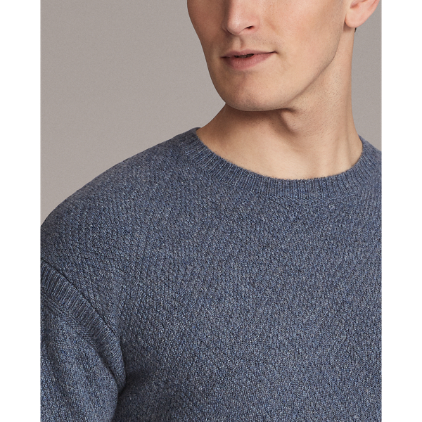 Supply Blue Melange Cashmere Crewneck Jumper Purple Label 6
