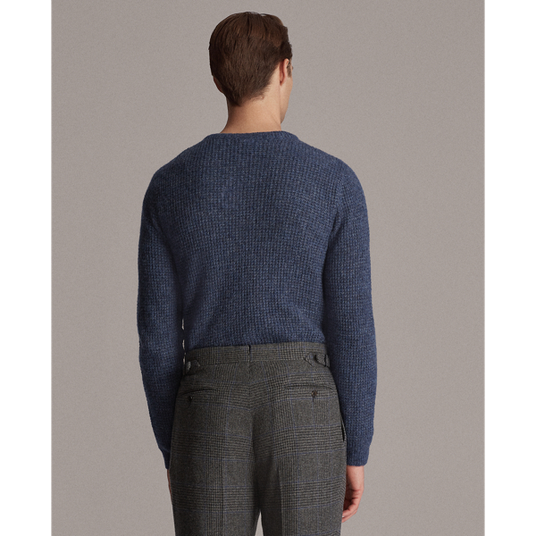 Heraldry Melange Cashmere-Silk Crewneck Sweater Purple Label 4