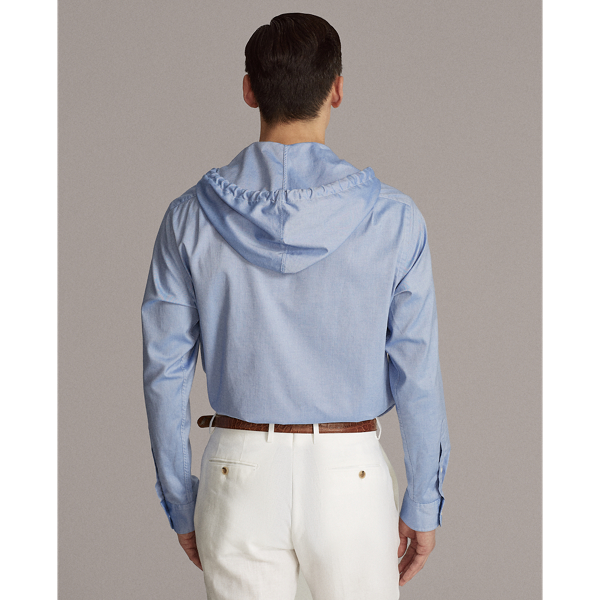 Blue Hooded Oxford Shirt Purple Label 4