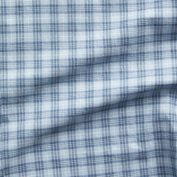 Light Blue Plaid Twill Shirt Purple Label 6