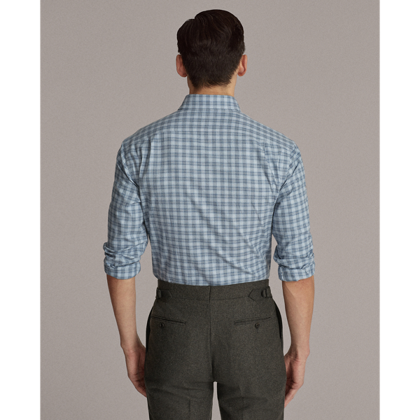 Light Blue Plaid Twill Shirt Purple Label 4