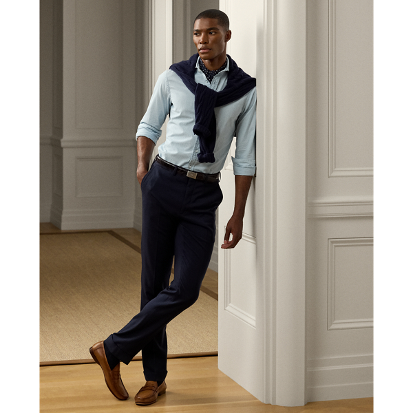 Indigo Washed Chambray Shirt