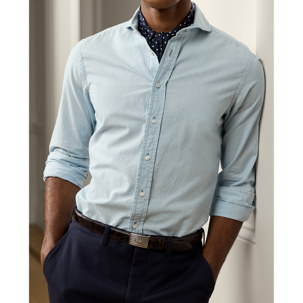 Indigo Washed Chambray Shirt