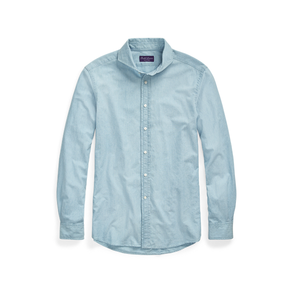 Indigo Washed Chambray Shirt