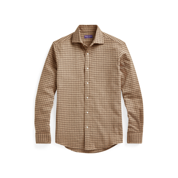 Tattersall Flannel Shirt Purple Label 1