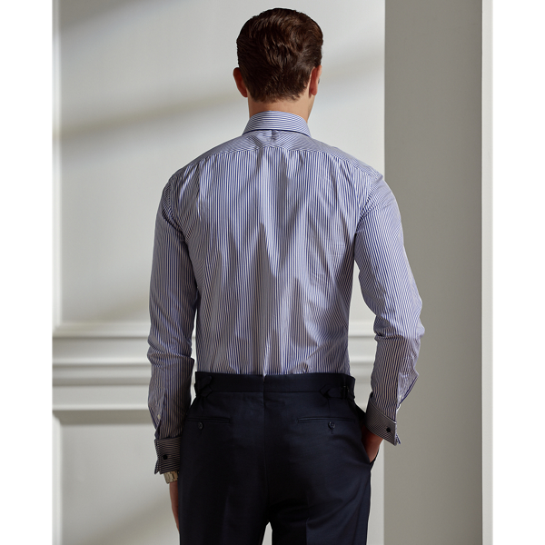 Blue And White Bengal-Stripe Shirt Purple Label 5