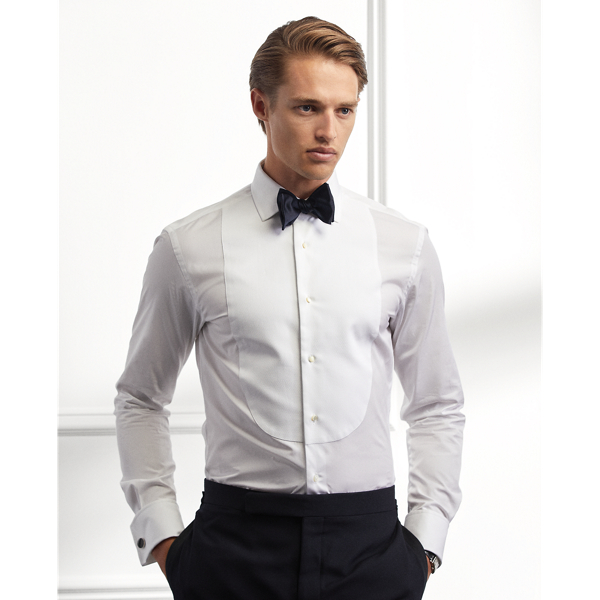 Piqué-Bib French Cuff Tuxedo Shirt