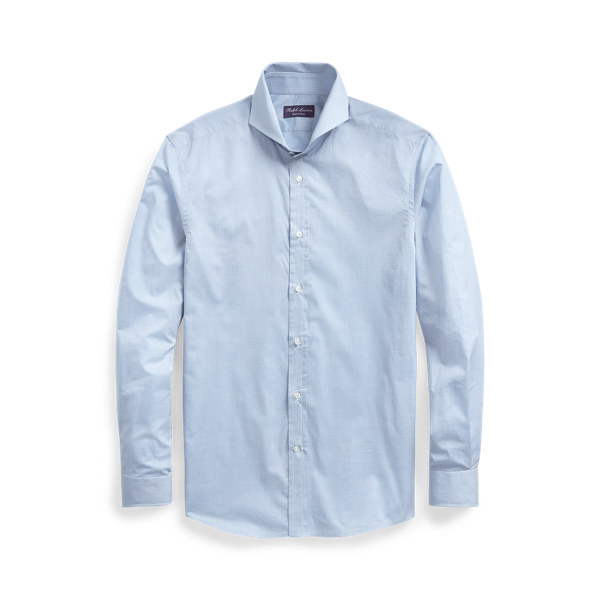 Keaton Micro-Gingham Shirt Purple Label 1