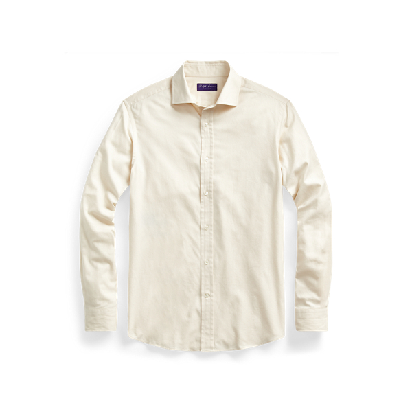 Cream Flannel Twill Shirt Purple Label 2