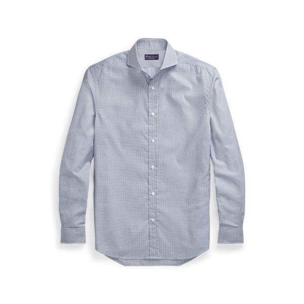 Keaton Tattersall Twill Shirt Purple Label 1