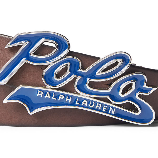 G&uuml;rtel aus Kalbsleder mit Logo-Schnalle Polo Ralph Lauren in Braun 2
