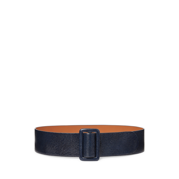 Lizard-Stamped Calfskin Belt Ralph Lauren Collection 1