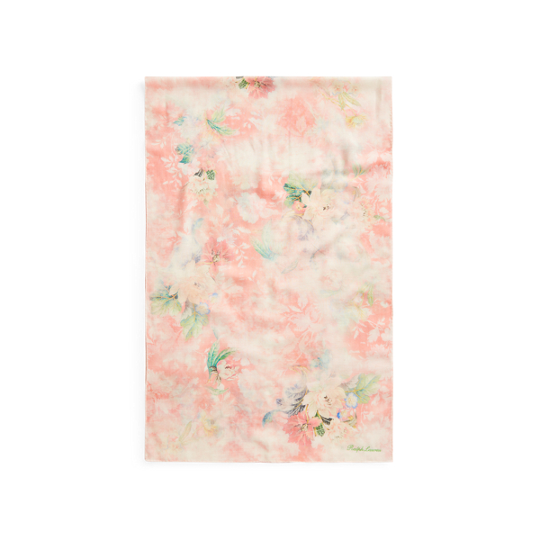 Pink Multi Floral Cashmere-Silk Scarf Ralph Lauren Collection 2