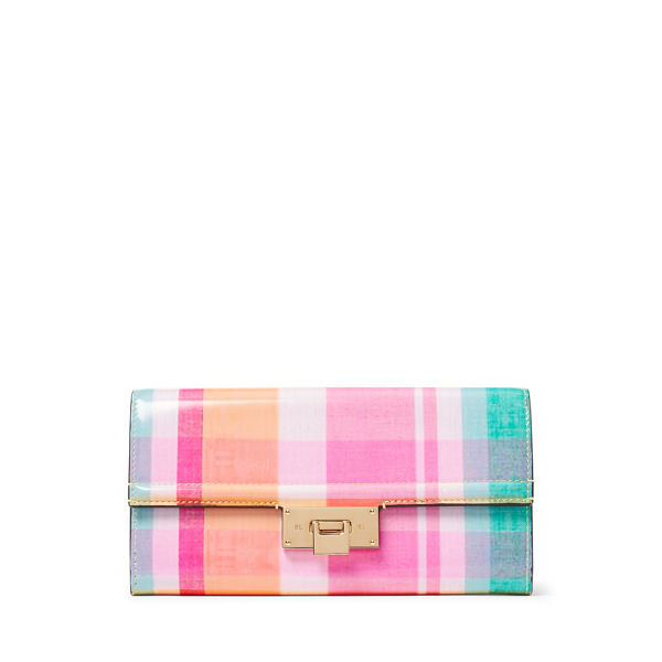 Calfskin Hinge-Lock Wallet