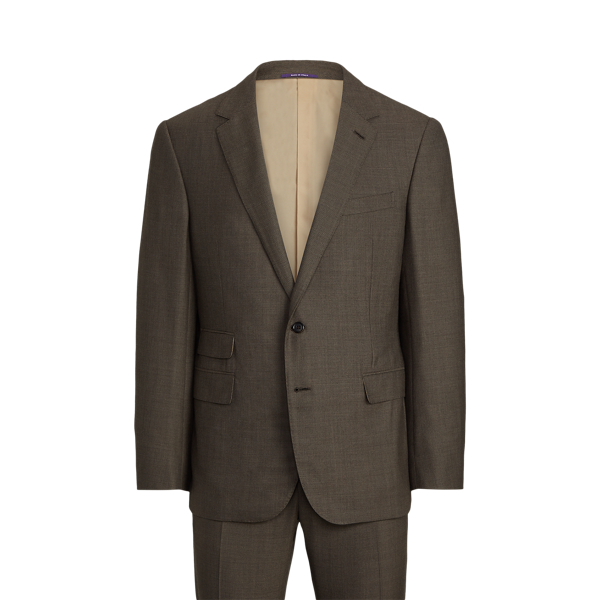 Brown Gregory Wool Birdseye Suit Purple Label 2