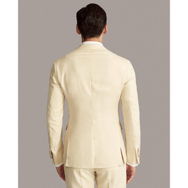 Tan Hadley Silk-Linen Suit Jacket Purple Label 6
